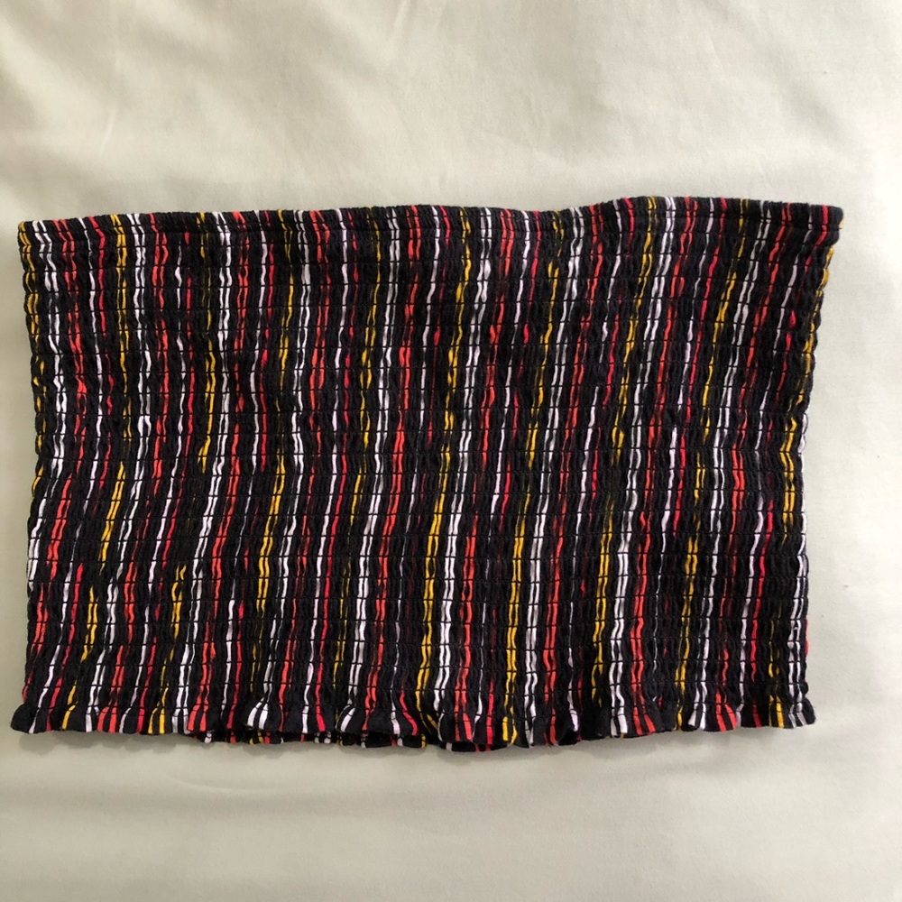Black stripped tube top